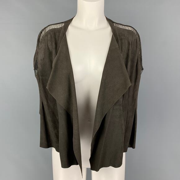 RICK OWENS SS 18 Size S Grey Suede Draped Vest - Picture 1 of 4
